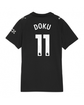 Billige Fotballdrakt Manchester City Jeremy Doku #11 Replika Bortedrakt Dame 2025-26 Kortermet Billige Fotballdrakt Manchester City Jeremy Doku #11 Replika Bortedrakt Dame 2025-26 Kortermet